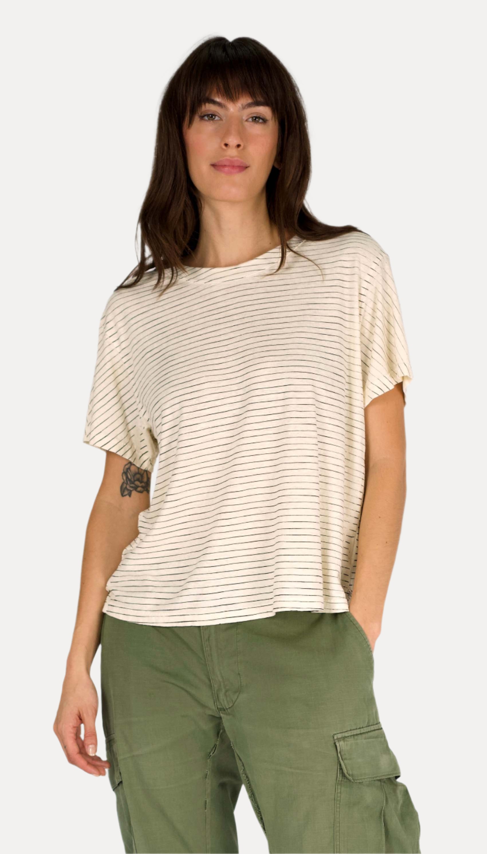 Hemp Mod Tee Stripe