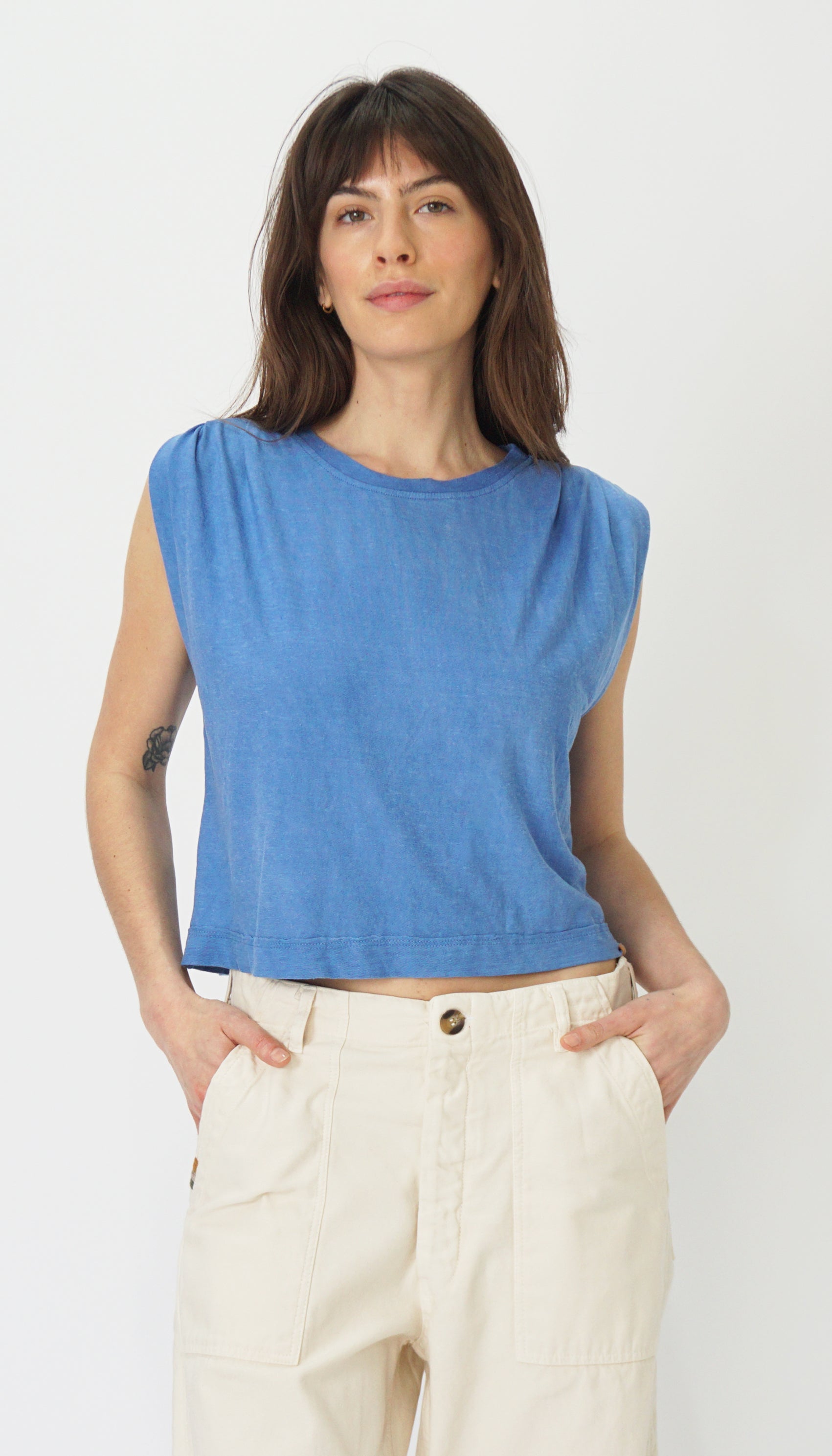 Hemp Jackie Pleat Shell