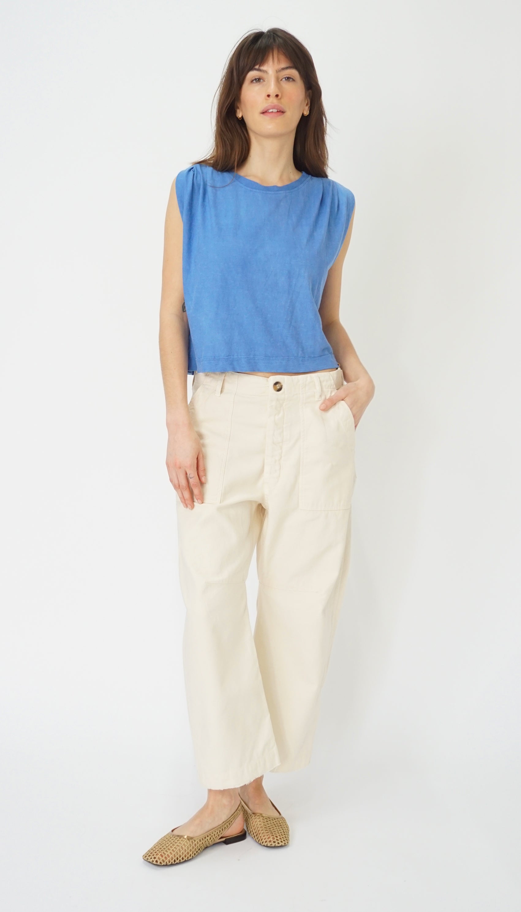 Hemp Jackie Pleat Shell