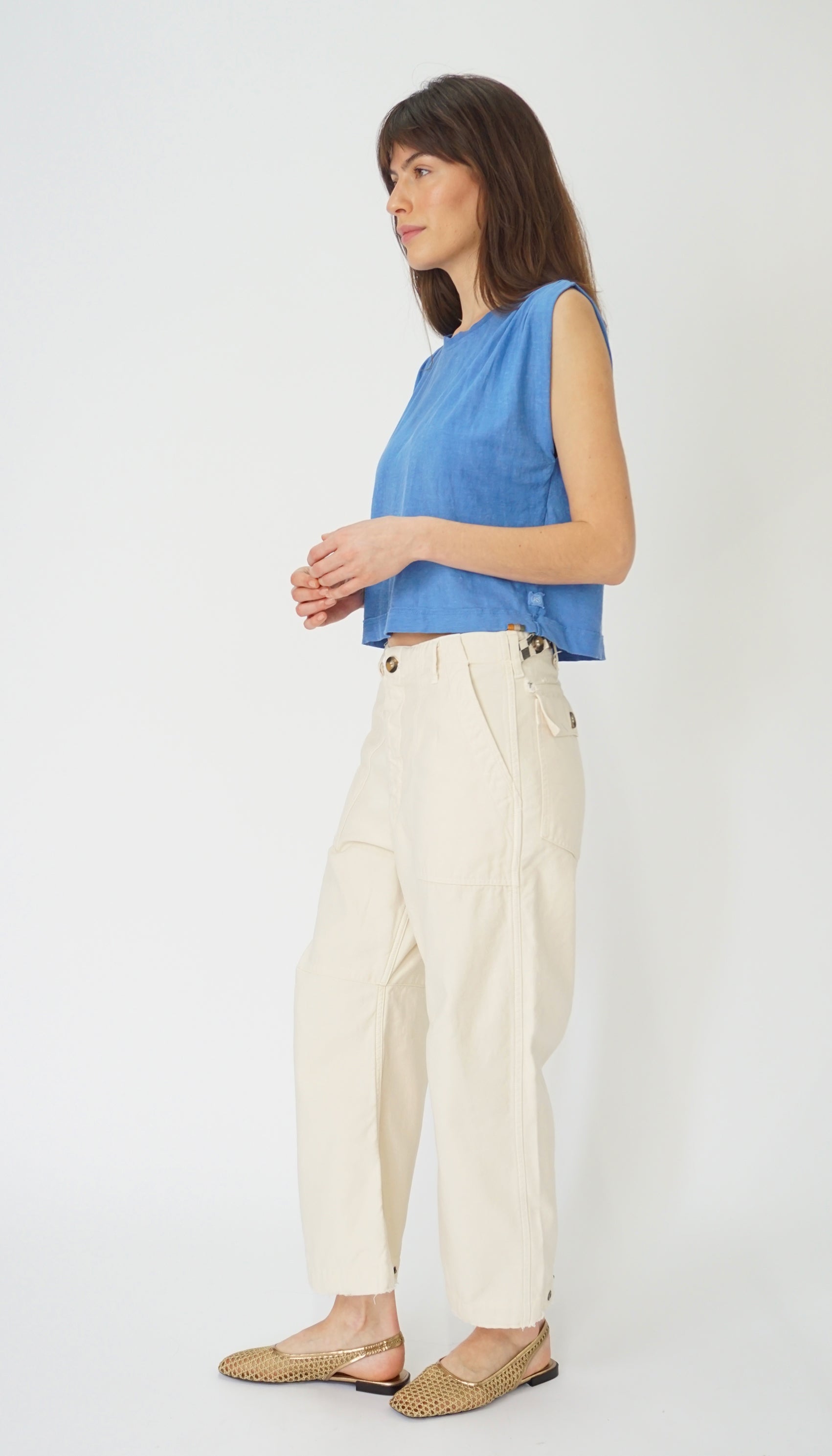 Hemp Jackie Pleat Shell