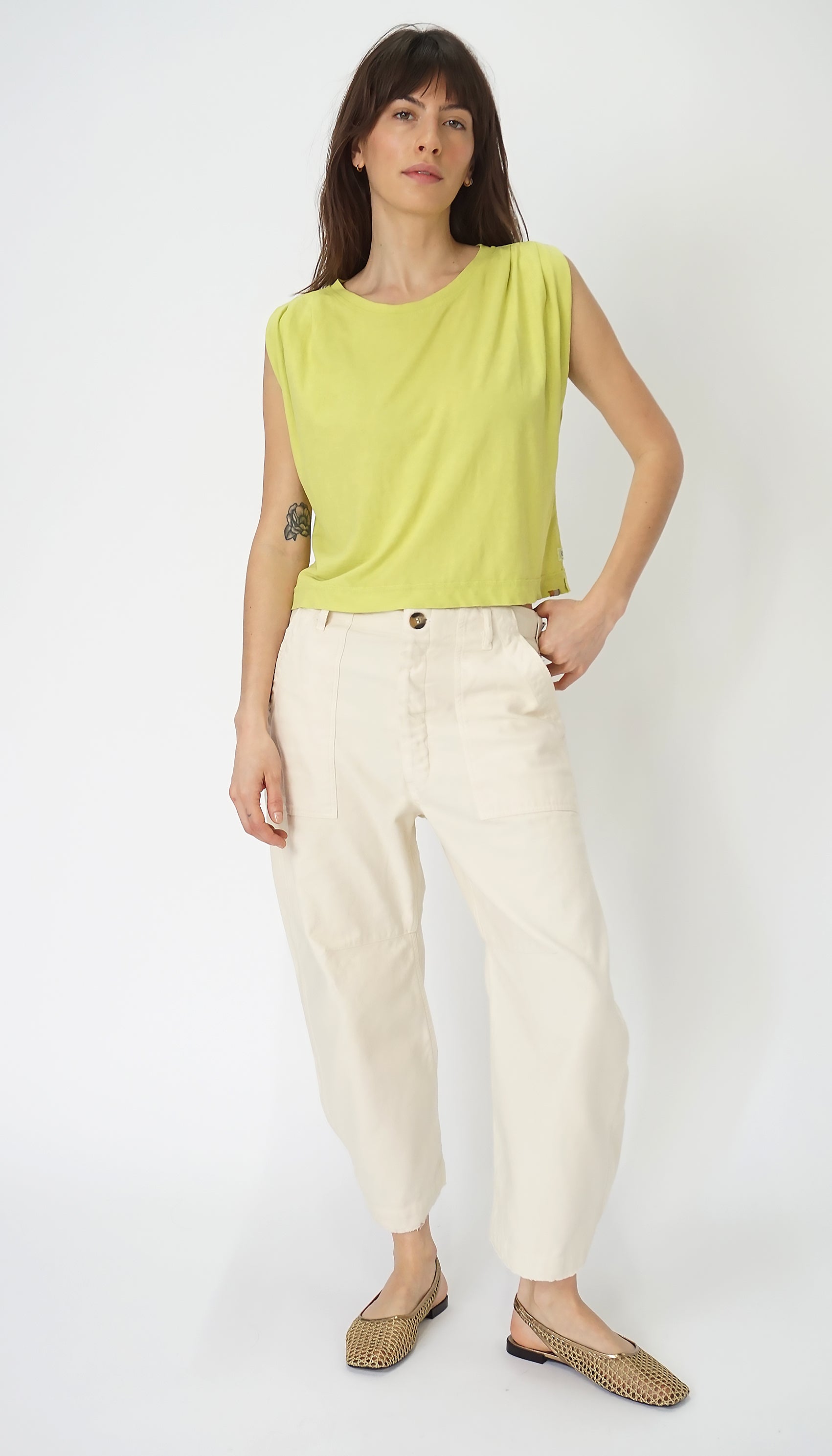 Hemp Jackie Pleat Shell