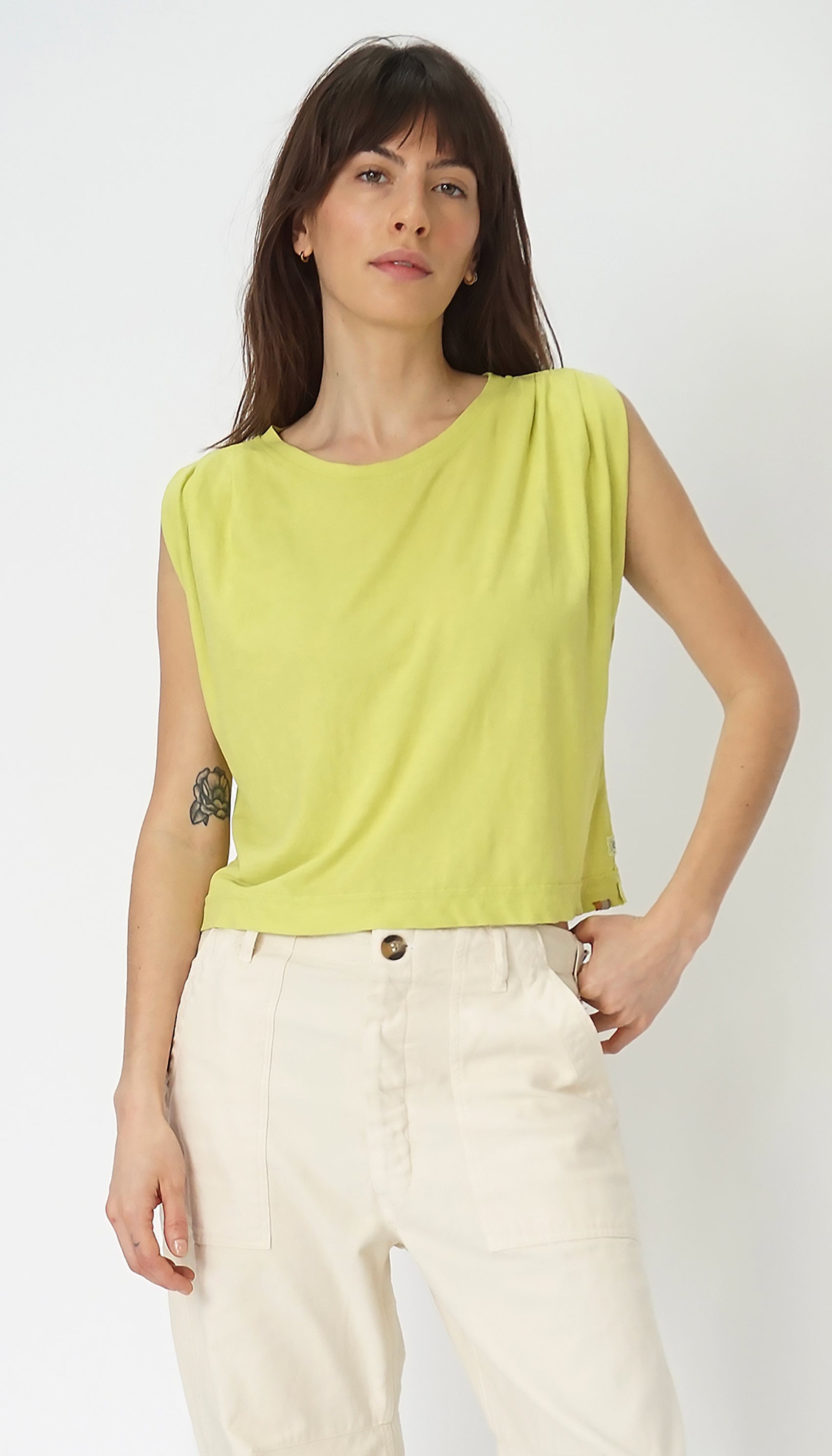 Hemp Jackie Pleat Shell