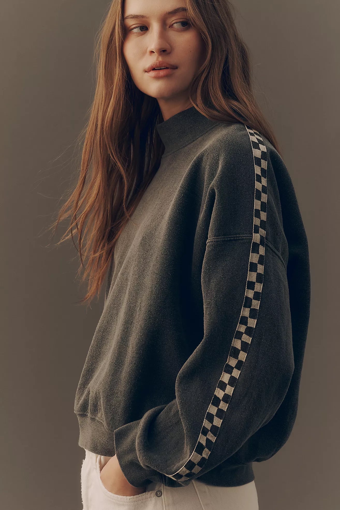Remastered Monty Mock Neck- Checkerboard