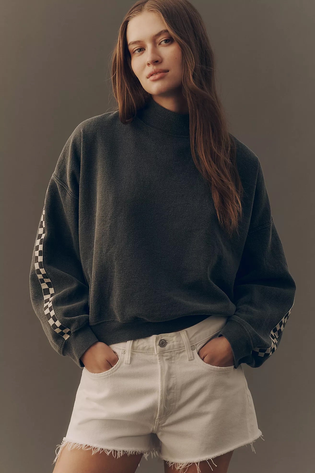 Remastered Monty Mock Neck- Checkerboard