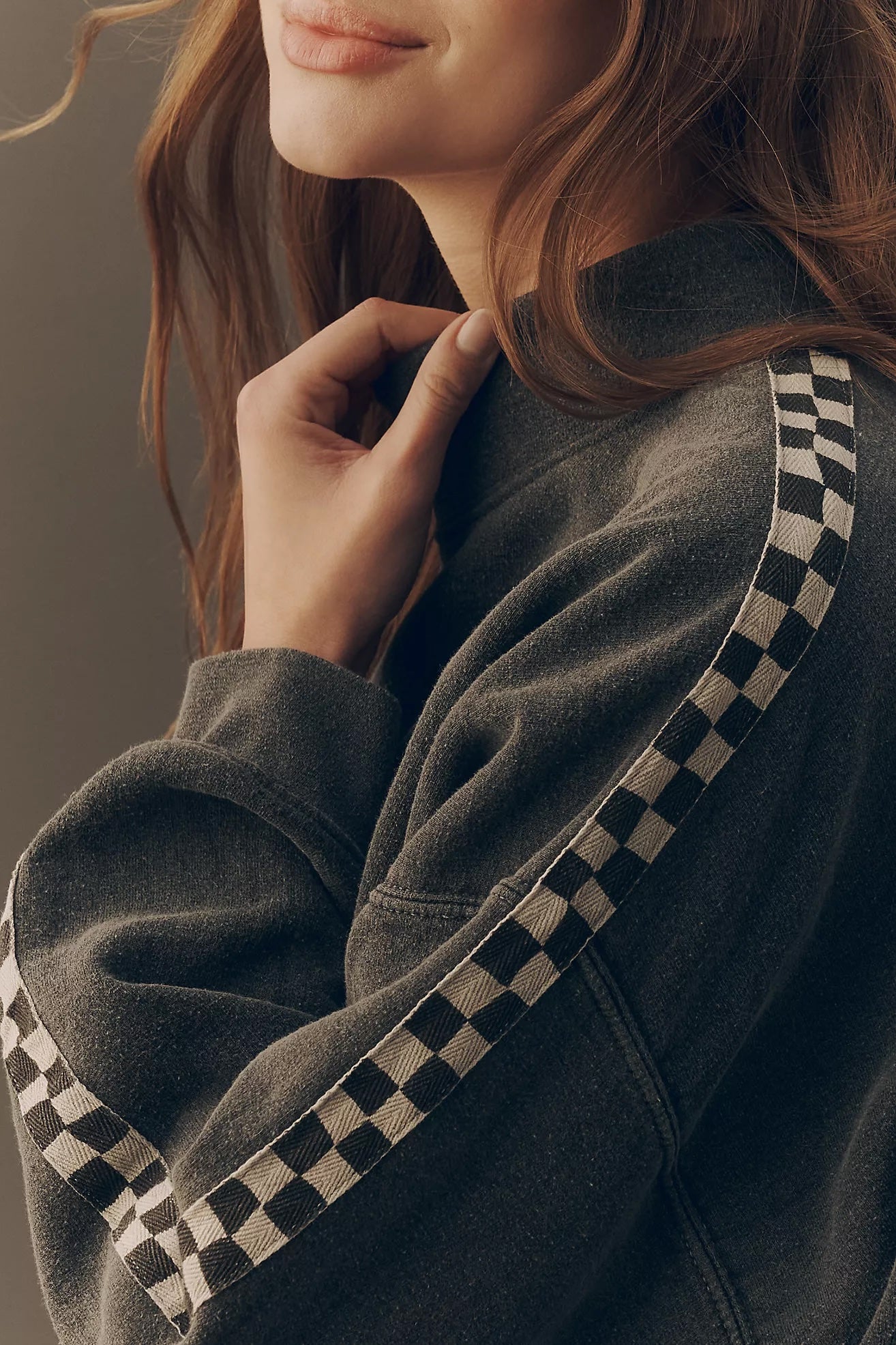Remastered Monty Mock Neck- Checkerboard