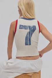 Farrah Flag Muscle Tank - Front