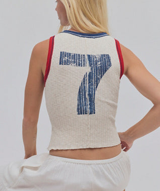 Farrah Flag Muscle Tank - Front