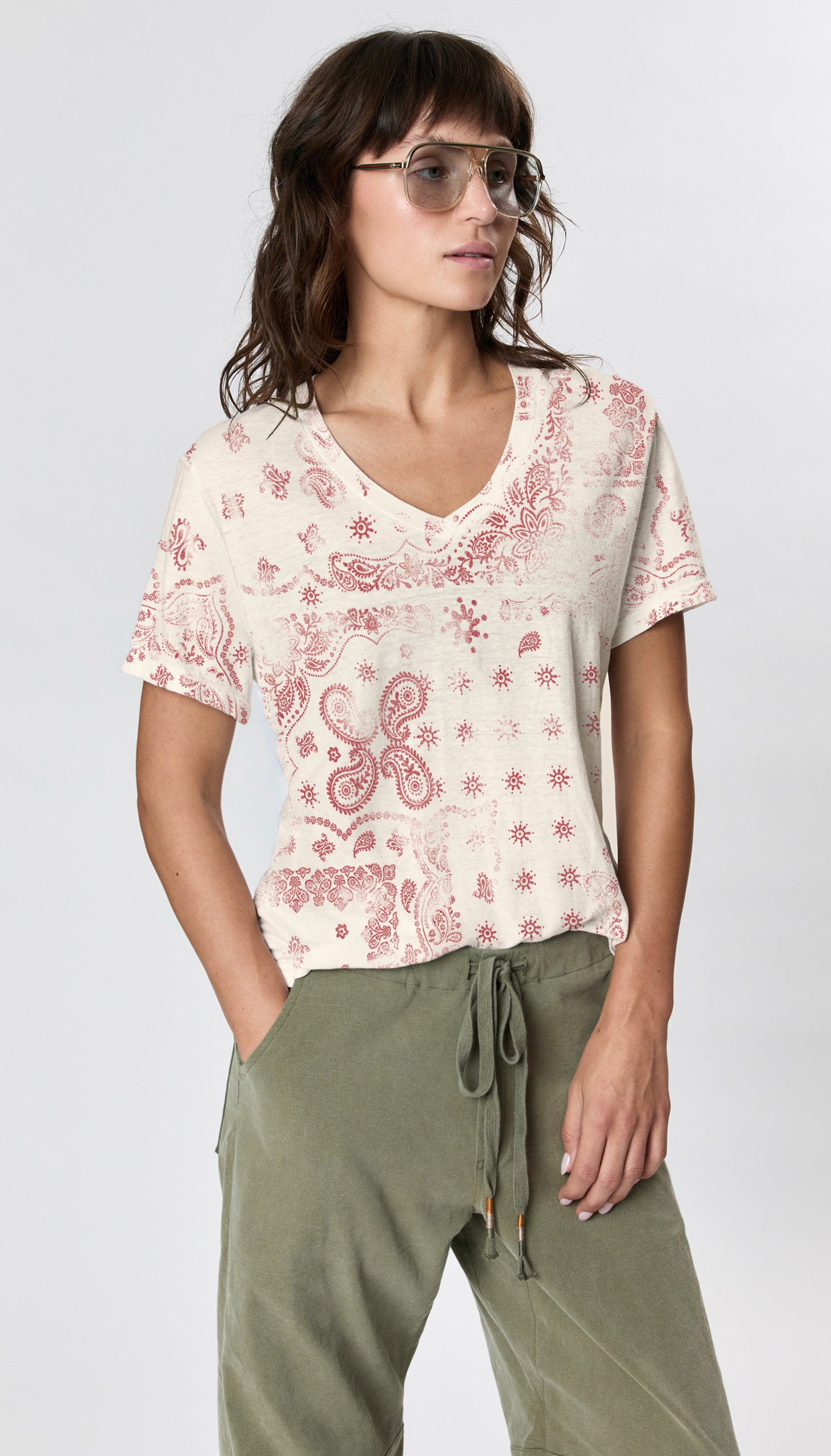 Hemp V Neck Bandana