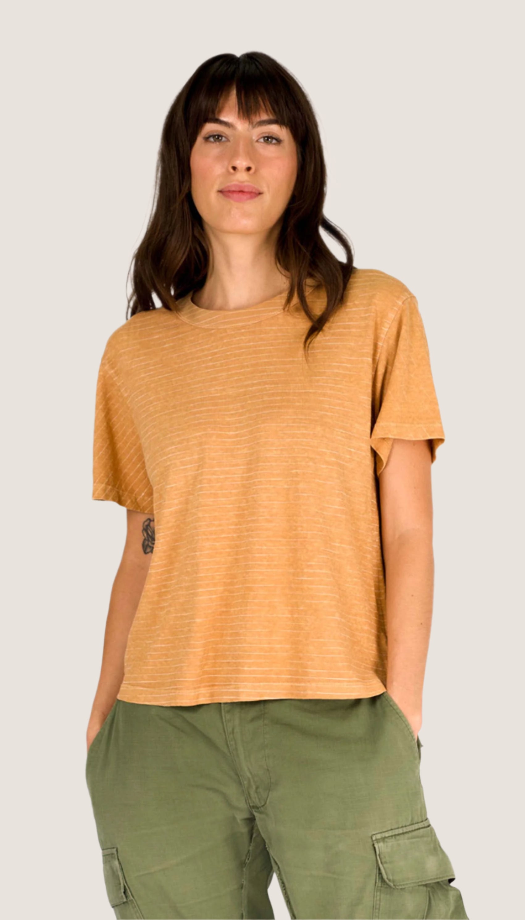 Hemp Mod Tee Stripe