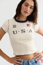 Farrah Flag Tee
