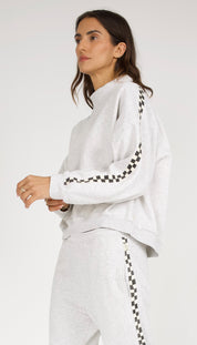 Remastered Monty Mock Neck- Checkerboard