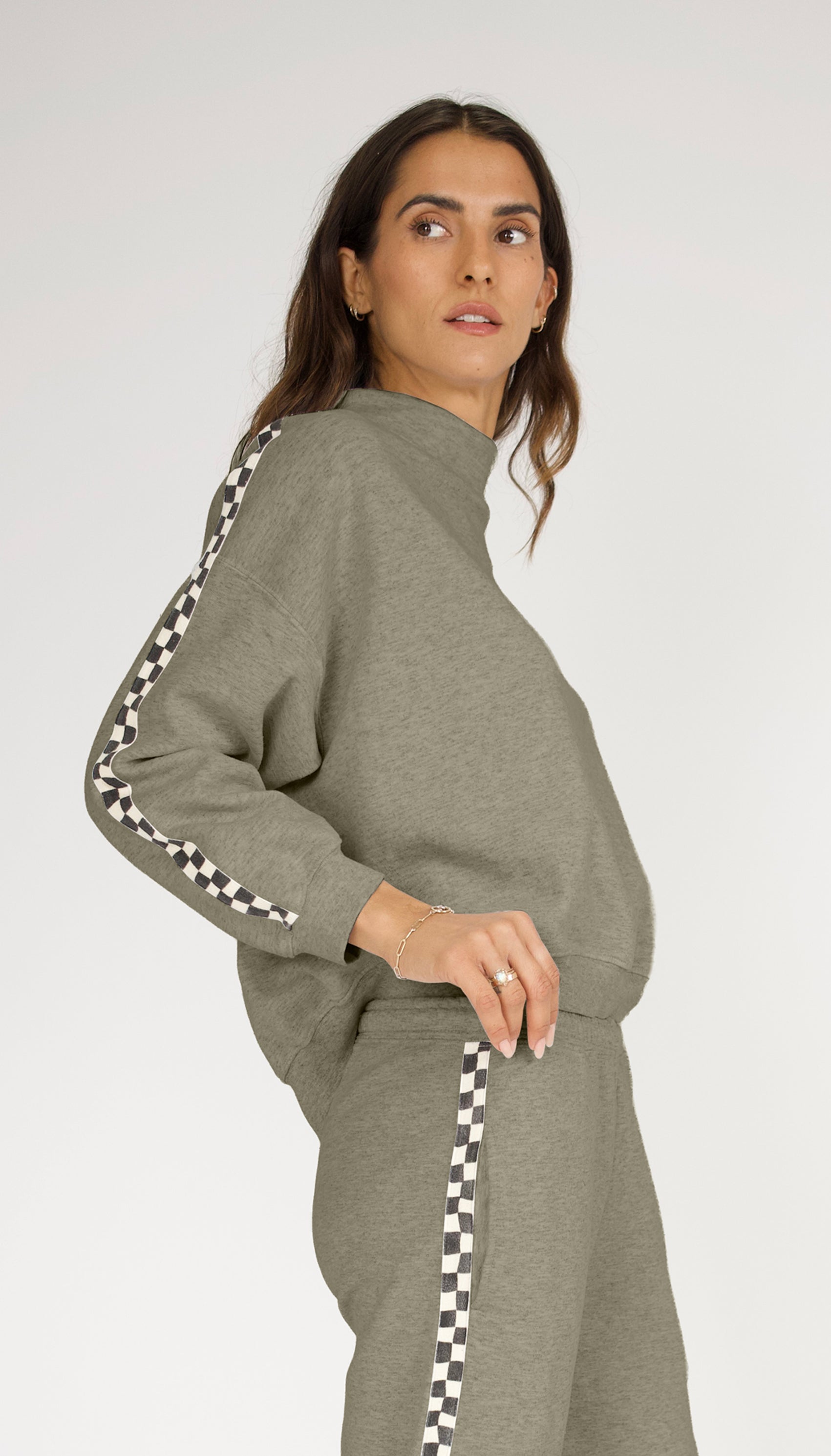 Remastered Monty Mock Neck - Checkerboard – Ragabond Studio