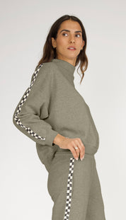 Remastered Monty Mock Neck- Checkerboard