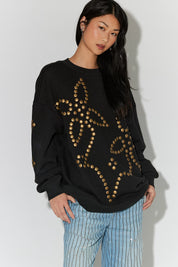 Ragabond Stud Flower Pullover